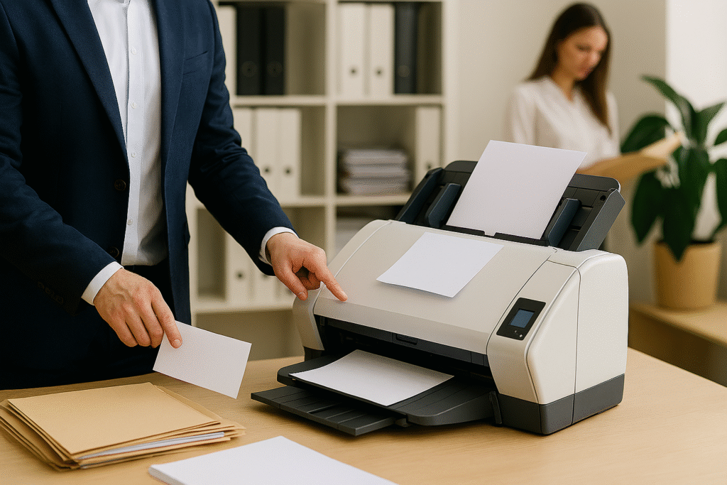 סריקת מסמכים בבית הלקוח