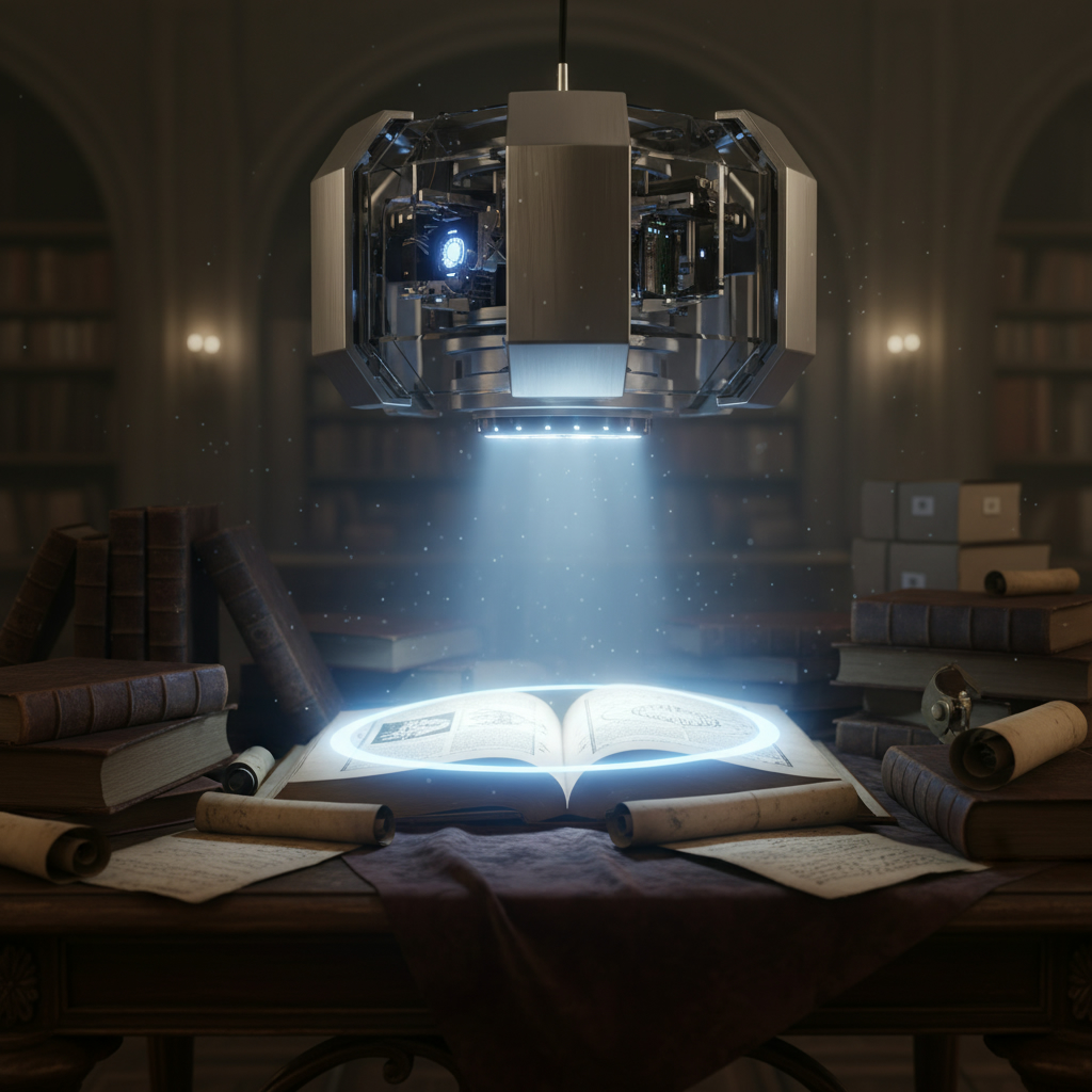 סורק פלנטרי מבצע דיגיטציה של ספרים נדירים וכתבי יד עתיקים